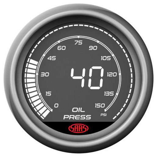 Saas Oil Pressure Gauge 0-150PSI 52mm - Digital Series