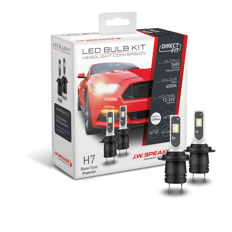 JW Speaker H7 LED Direct Fit Bulb Kit 12/24V 6000K