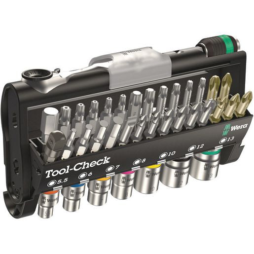 Wera 38 Piece Metric 1/4 Inch Bit And Socket Set WER073220