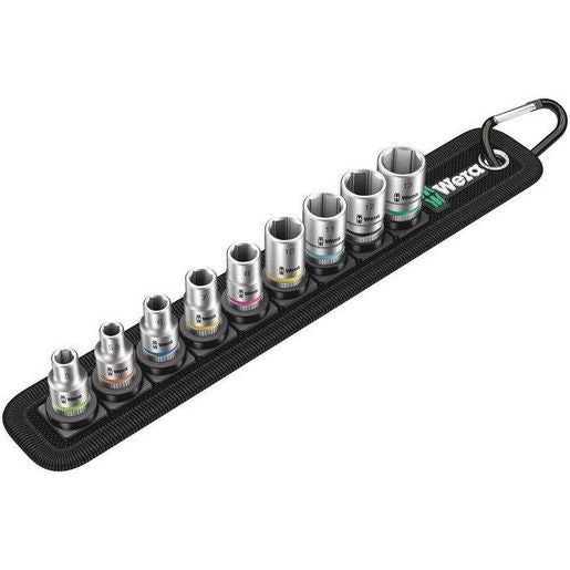 Wera 9 Piece Metric 1/4 Inch Socket Set WER003883