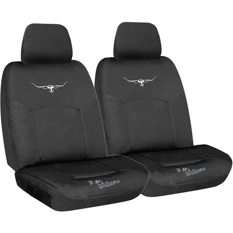 R.M. Williams Front Car Seat Covers Canvas Black - Pair
