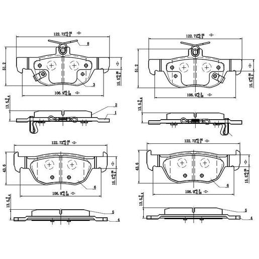 RDA Phantom Ceramic Brake Pads RDC2480