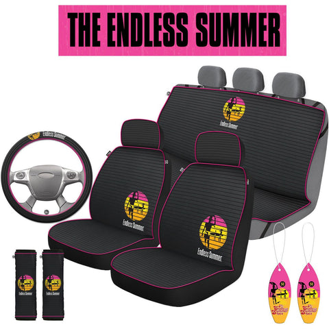 The Endless Summer 8 Piece Car Seat Cover Pack - Stripes