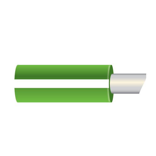 OEX 3mm Single Core Marine Cable, Green With White Trace,