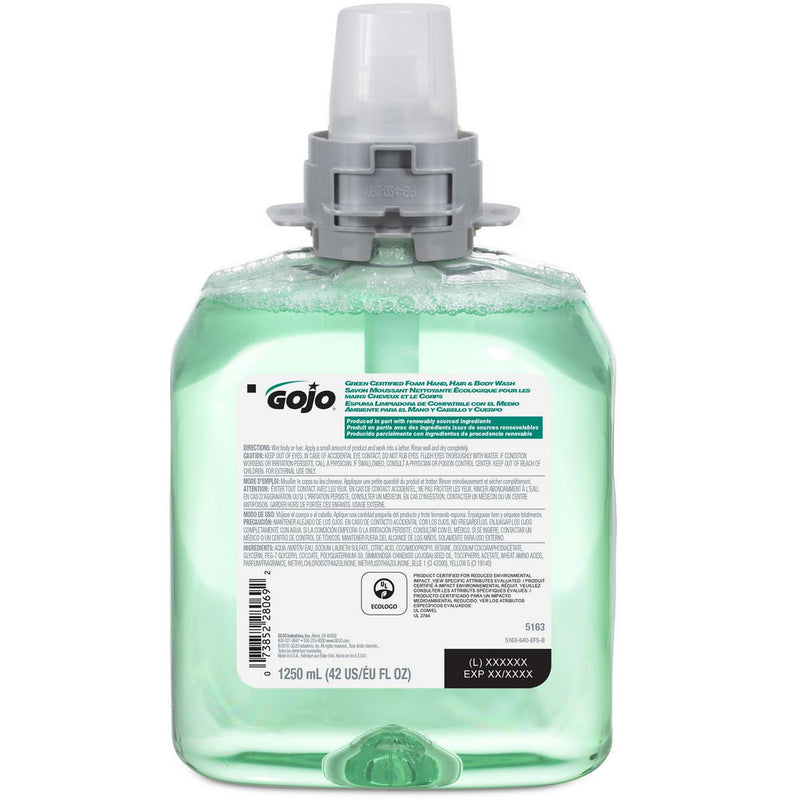 Gojo Hand, Hair And Bodywash 1.25L Refill 5163-04