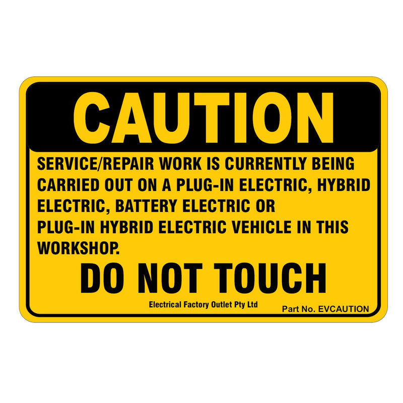 Elec. Factory Outlet Battery Storage Caution Sign Poly