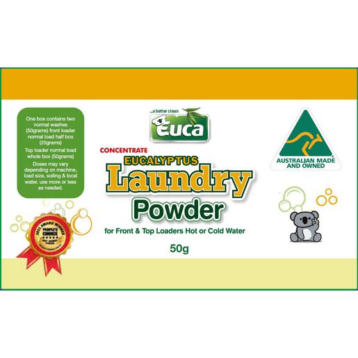 Euca Eucalyptus Laundromat Powder -Boxed pack 50g 106B50