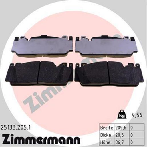 Zimmermann Brake Pad Front Set 25133.205.1