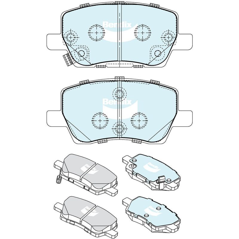 Bendix General CT Brake Pad Set Front DB2685 GCT