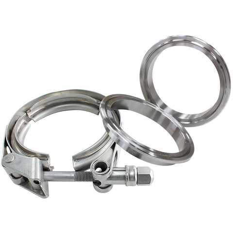 Aeroflow AF92-2500 2.5" V Band Clamp Kit 2 X Weldrings 1