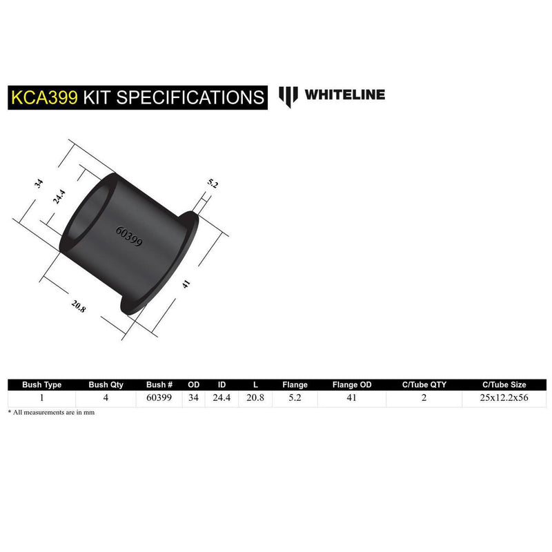 Whiteline KCA399 Control Arm Upper Outer Bushing