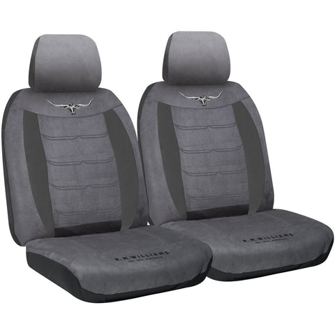 R.M. Williams Seat Cover Set Velour Front Grey