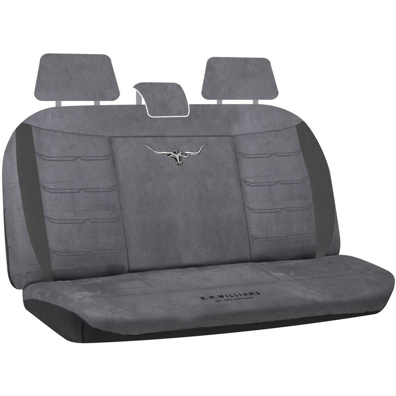 R.M. Williams Seat Cover Set Velour Rear Grey VLRMW16GRY06