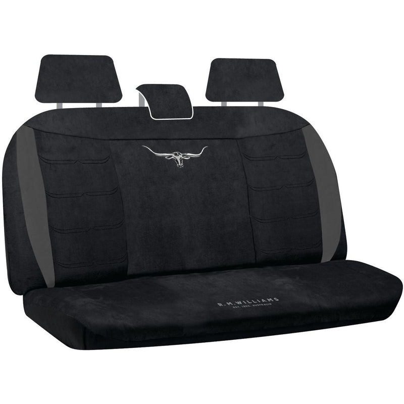 R.M. Williams Seat Cover Set Velour Rear Black