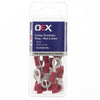 OEX Crimp Terminal Ring Red Id 6.3mm Vinyl 16 Pce