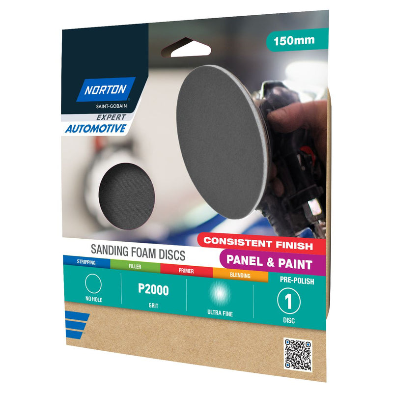 Norton Sanding Disc, Automotive 150mm Nh Sped-Grip Foam