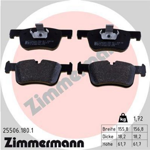 Zimmermann Brake Pad Front Set 25506.180.1