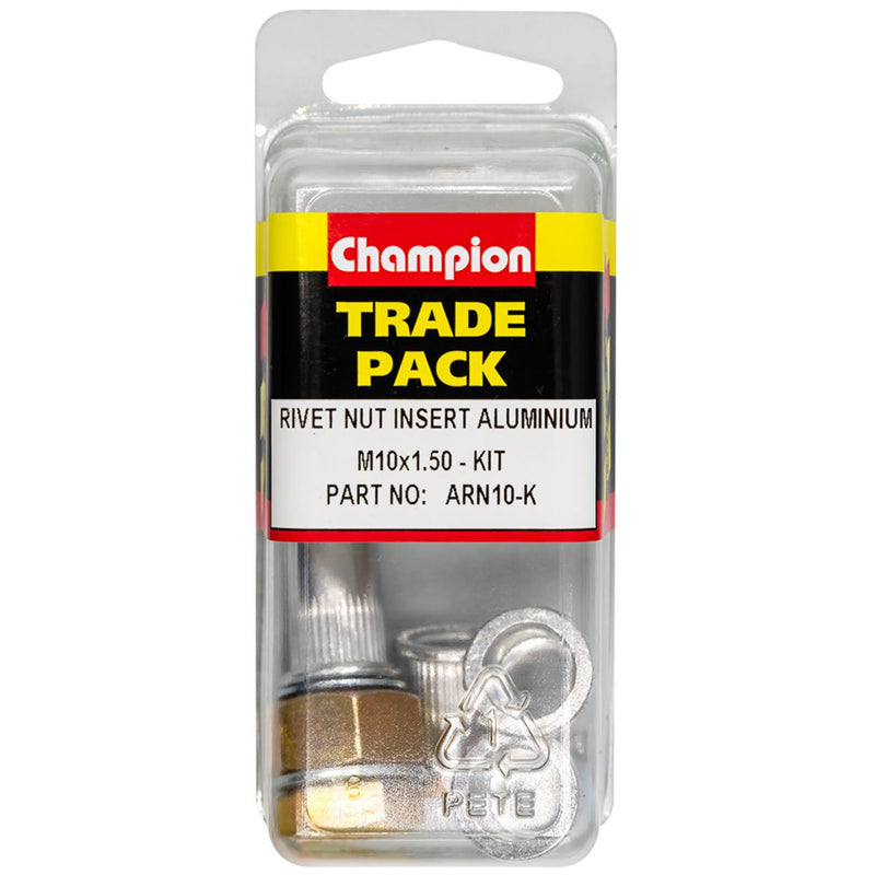 Champion Fasteners Rivet Nut Insert Aluminium M10X1.50 -