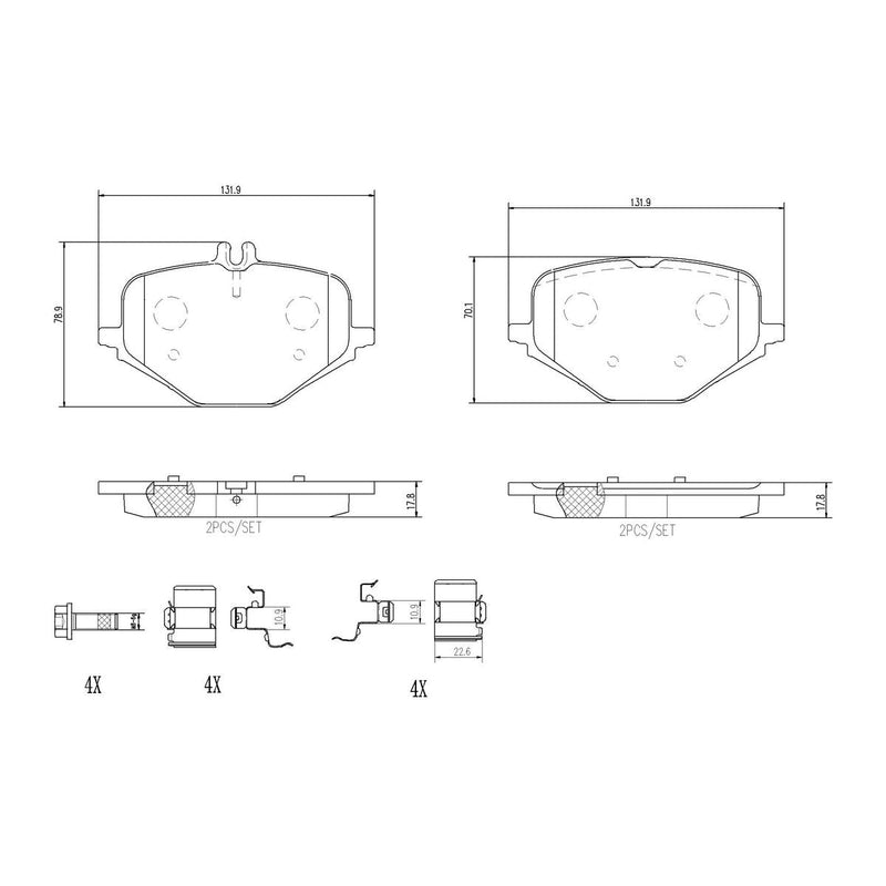 Brembo Brake Pad Set P 50 167