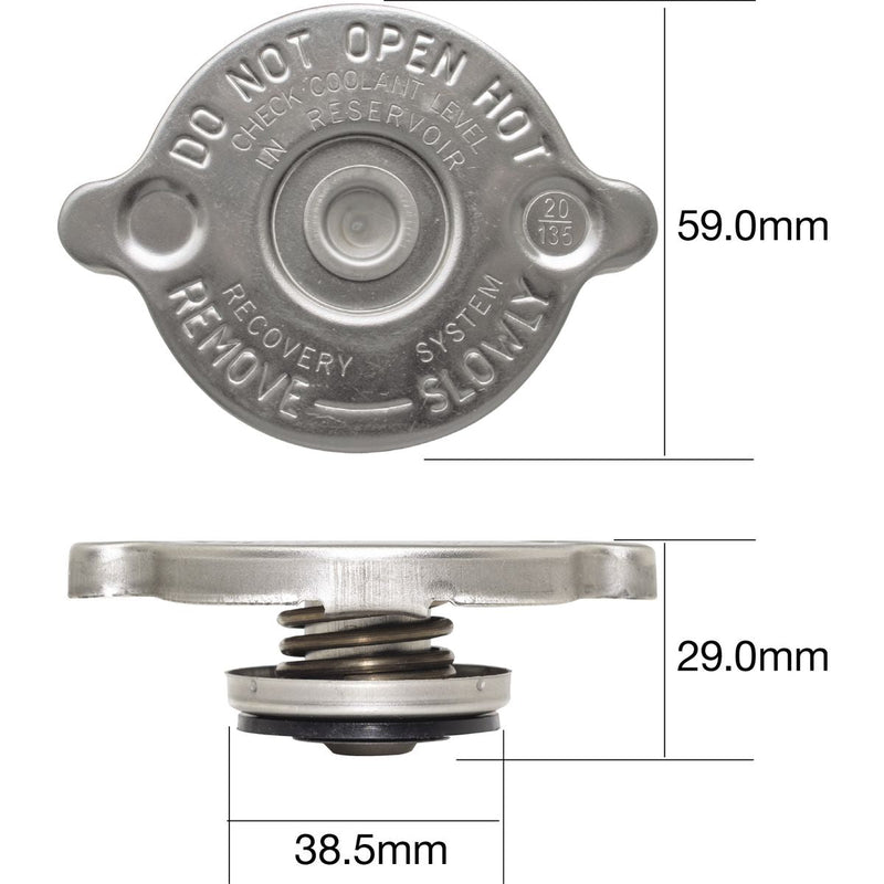 Tridon Radiator Cap 20 PSI - 135 KPa Metal Bayonet 10