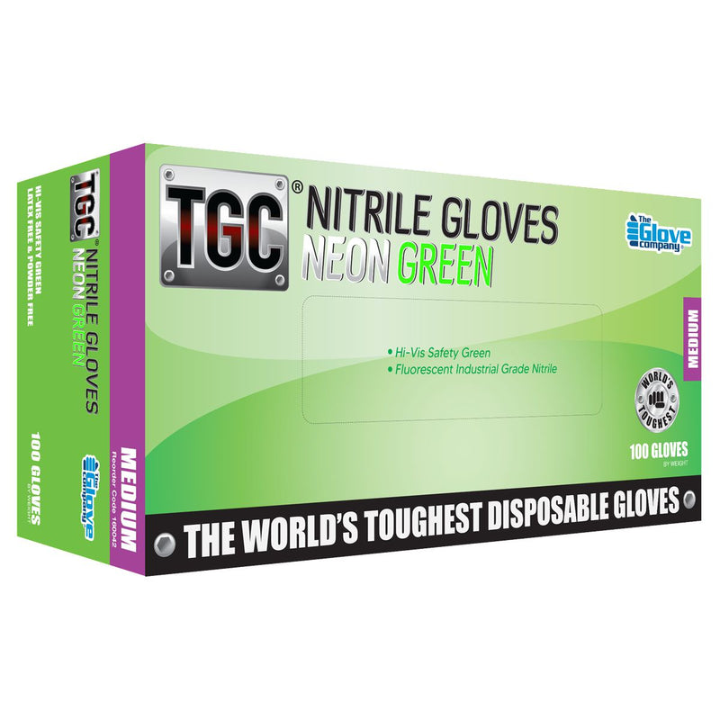 The Glove Company TGC Neon Green Nitrile Disposable