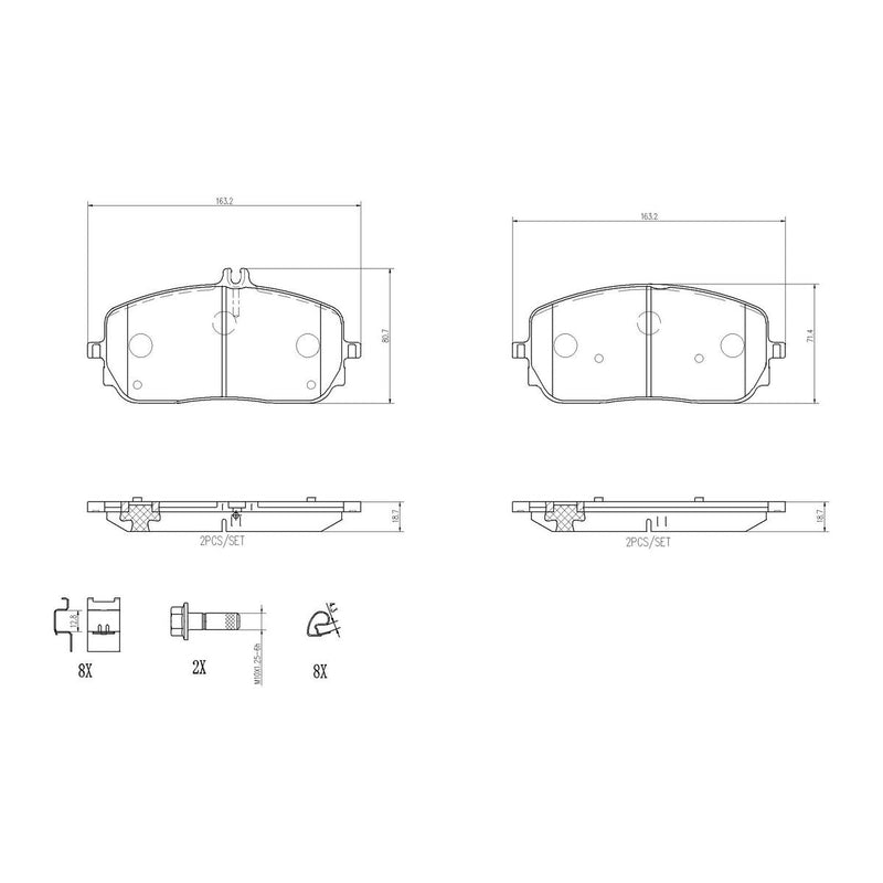 Brembo Brake Pad Set P 50 152