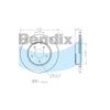 Bendix General CT Brake Rotor Single BR2621 GCT
