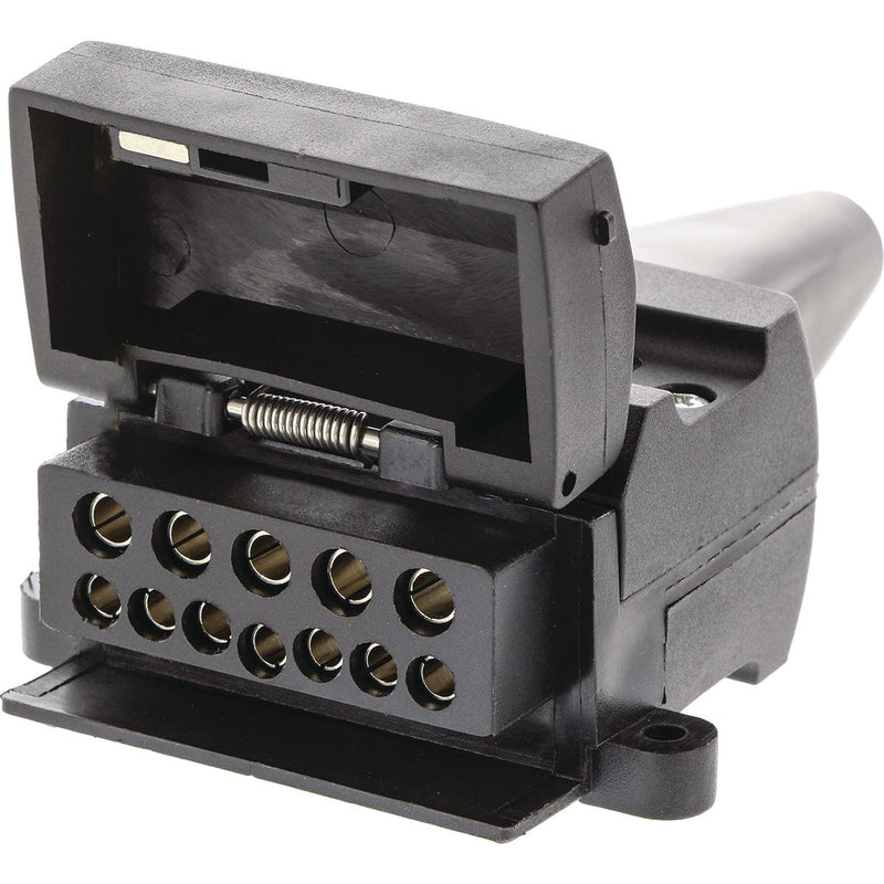 OEX 12 Pin Flat Trailer Socket With Reed Switch Normally