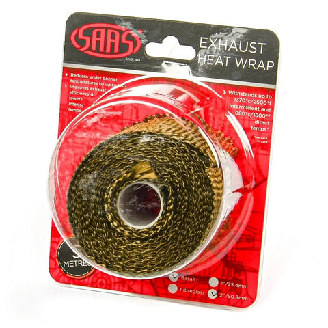 Saas Exhaust Wrap Basalt Titan 50mm (2in) X 5m SHWT5005