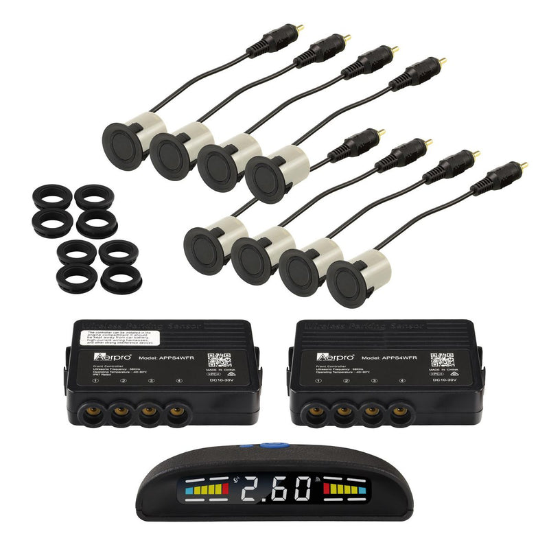 Aerpro Wireless Front & Rear Parking Sensor Kit With LCD