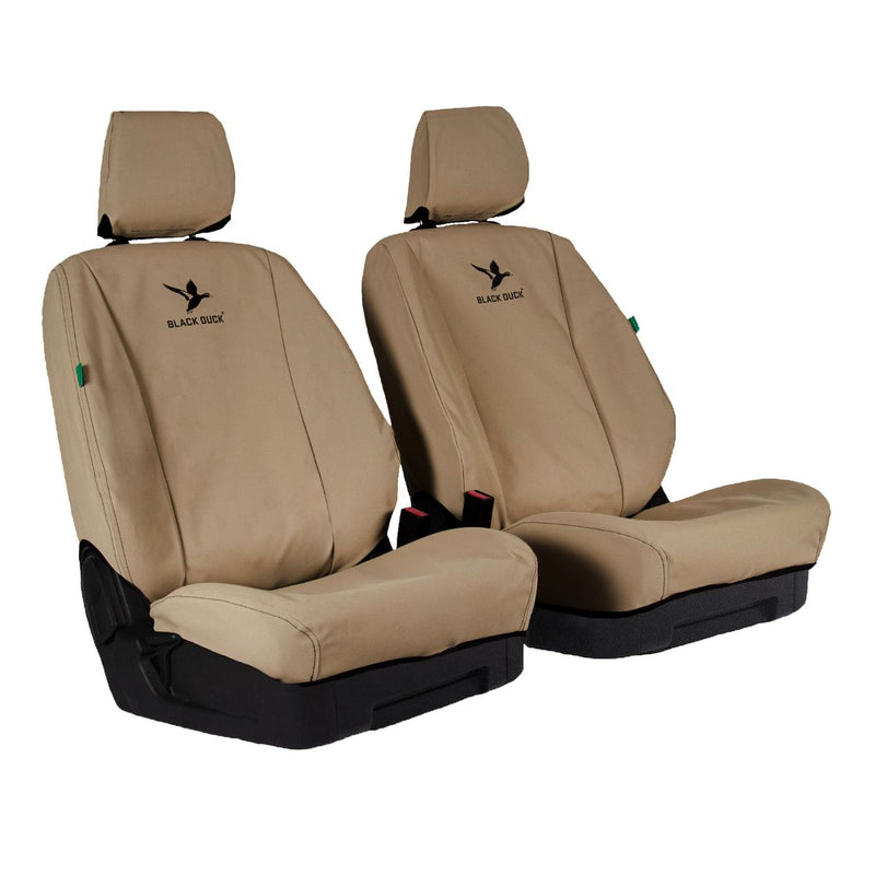 Black Duck Front Car Seat Covers Canvas, Light Sand -