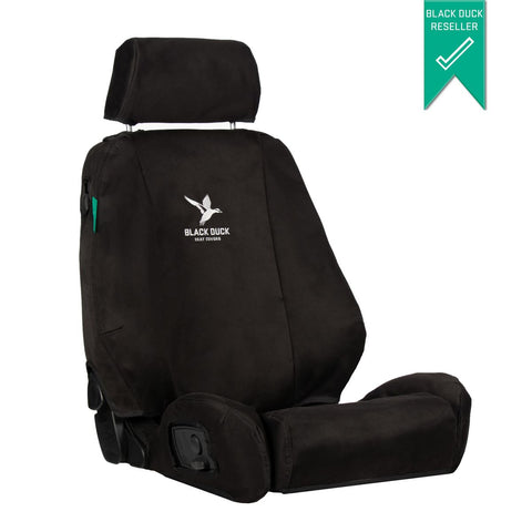 Black Duck Front Driver Car Seat Cover, 4Elements, Black