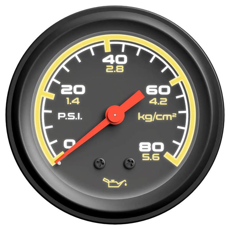 Saas Oil Pressure Gauge Mech Black Autoline 0 to 80psi