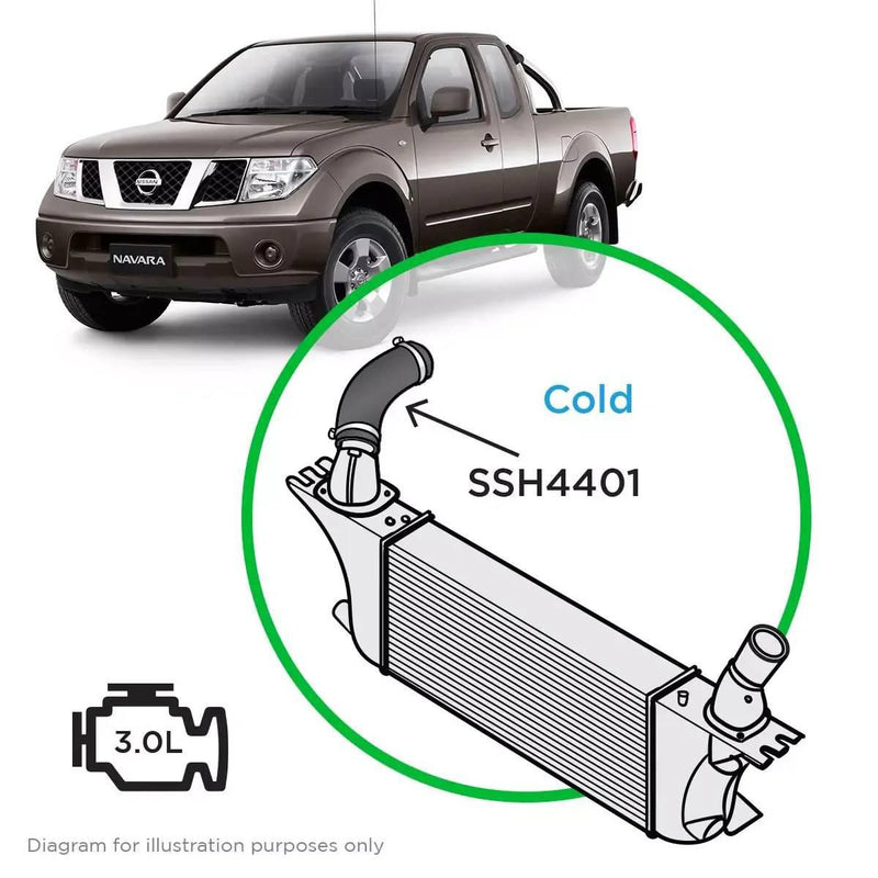 Saas Silicone intercooler Pipe Cold Side Nav D40 V6