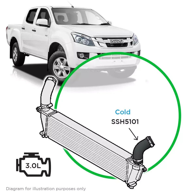 SaaS Silicone intercooler Pipe D-Max MUX Cold Side 12-20