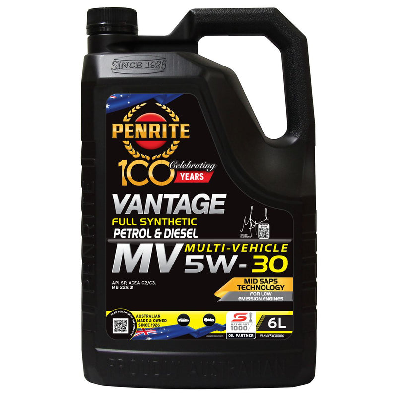 Penrite Vantage MV 5W-30 Full Synthetic Engine Oil 6L