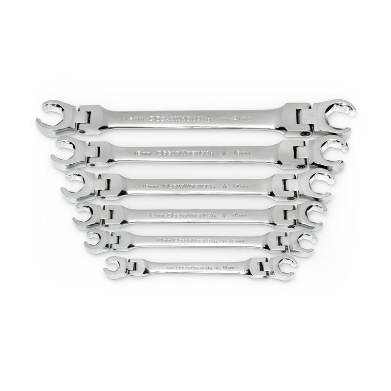 Gearwrench 6 Piece Flex Head Flare Nut Metric Wrench Set