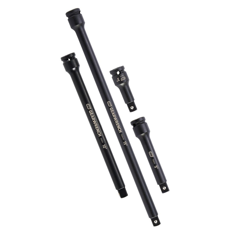 Gearwrench 4 Pc. 1/2in Drive Impact Extension Set 3in,
