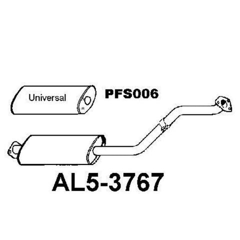 Walker Exhaust Muffler-Exhaust (Use M3767) AL5-3767
