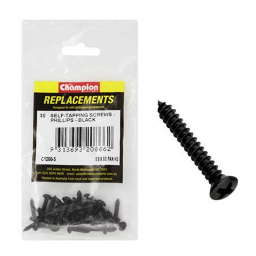 Champion Black Screw Self Tapp Panhead Phillips 4.2 x