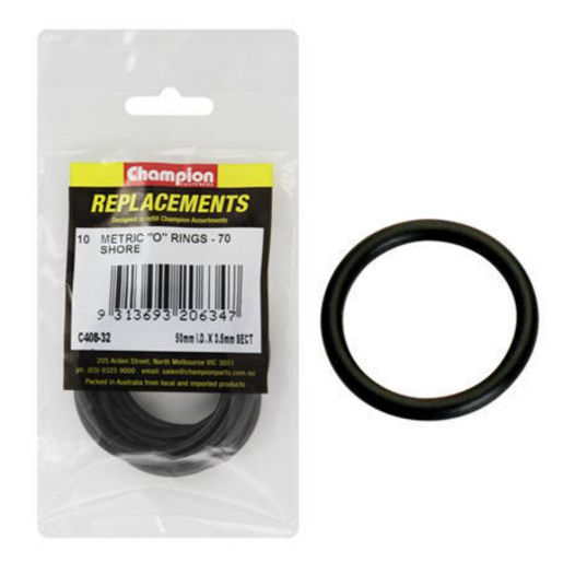 Champion Fasteners O Ring Nitrile Rubber 70 Shore 50mm X