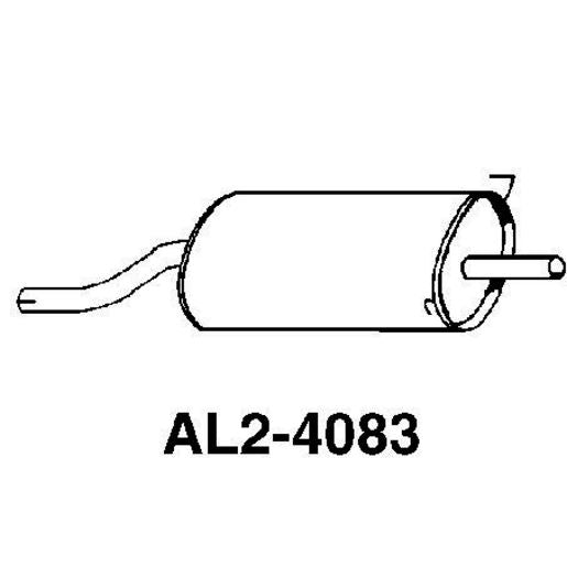 Walker Exhaust Muffler-Exhaust (Use M7642R) AL2-4083