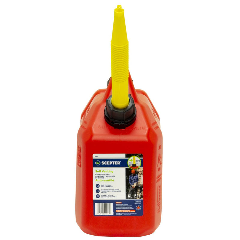 Scepter Fuel Can Combo Plastic 6L/2.5L Red