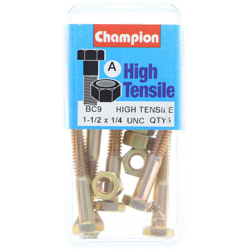 Champion Bolt & Nut Pack UNC 1-1/2 x 1/4 BC9