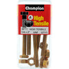 Champion Hex Nut & Screw Set 1/4" x 2" UNF High Tensile