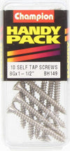 Champion Nickel Screw Self Tapp Raised Head Phillips 4.2