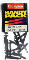 Champion Black Screw Self Tapp Panhead Phillips 3.5 x