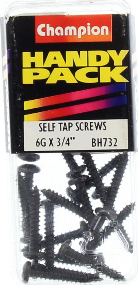 Champion Black Screw Self Tapp Panhead Phillips 3.5 x