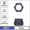 Nice Products Wheel Hub Nut 21mm Black (2 Pack) NN47 2