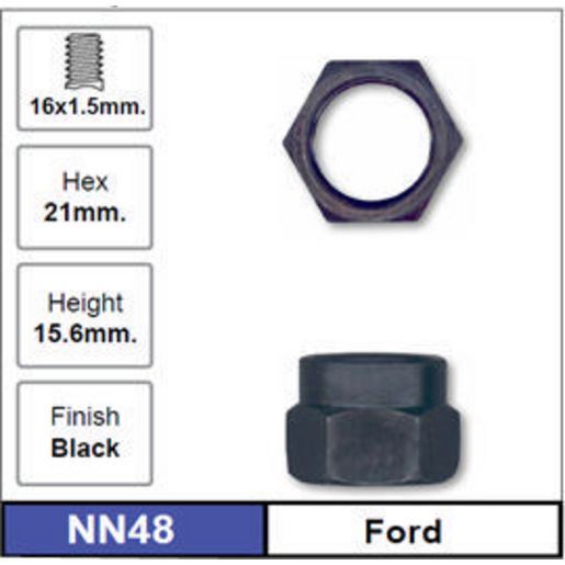 Nice Hub Nut M16x1.50mm (2 Pack) NN48-2